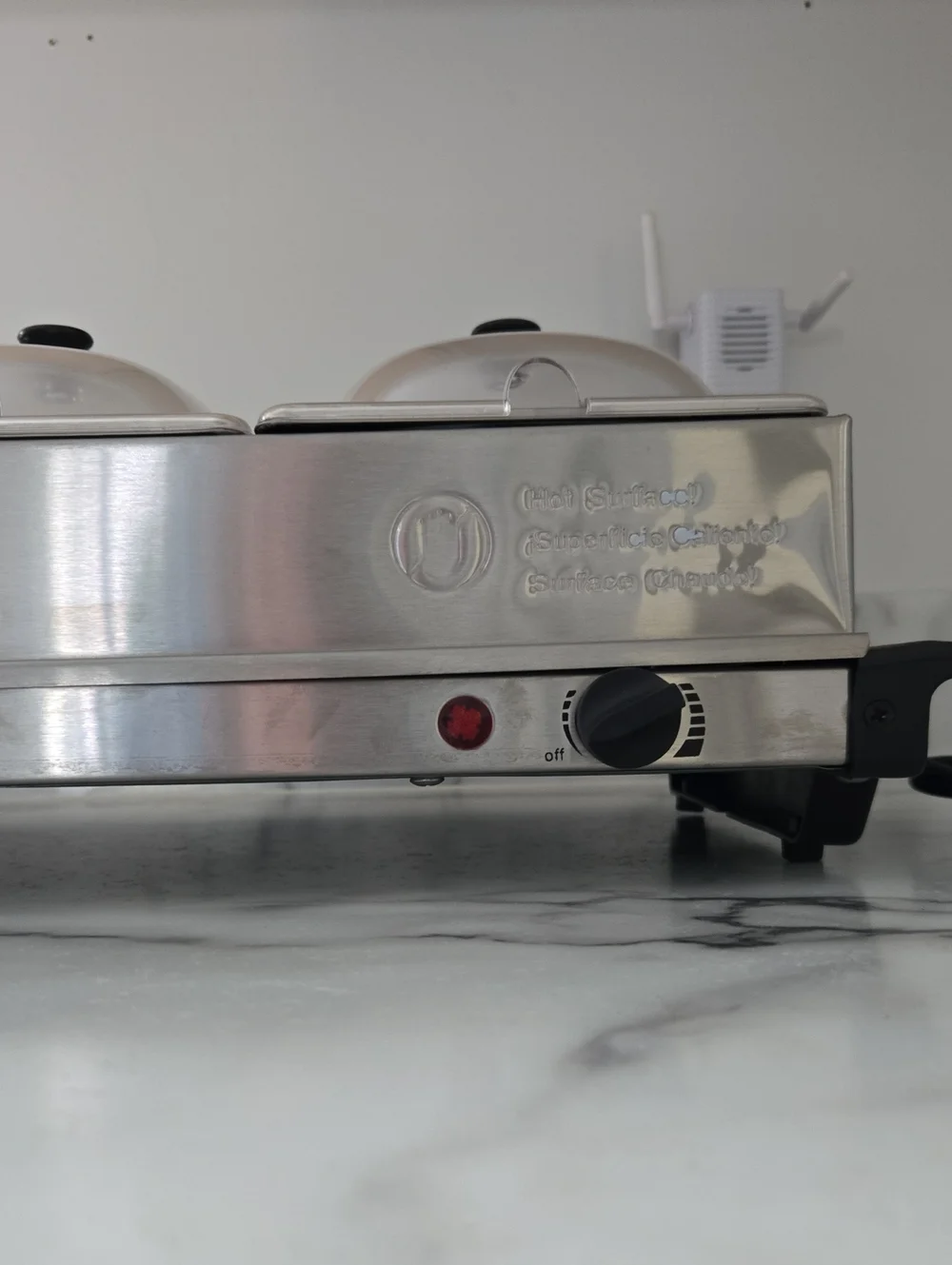 Nostalgia Electrics Living Collection Stainless Steel Triple Buffet Server